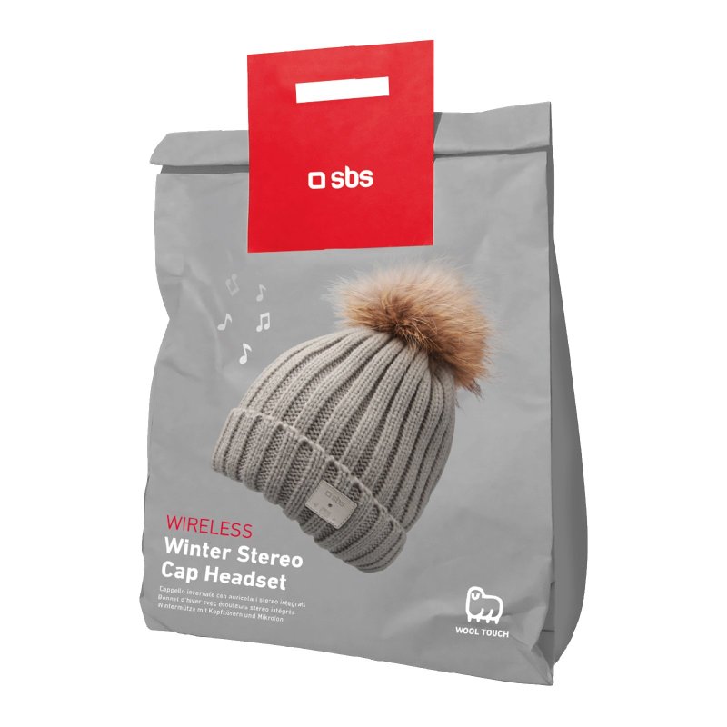 Bobble hat with wireless earphones