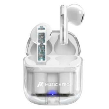 TWS Icy – Ohrhörer mit True-Wireless-Stereo-Technologie und transparentem Design