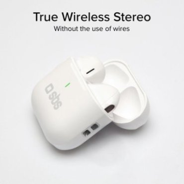 TWS earphones with 250 mAh charging case