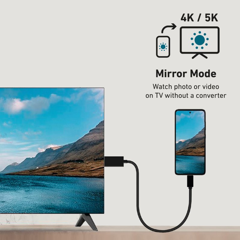 USB-C to HDMI cable for 4K/5K video playback