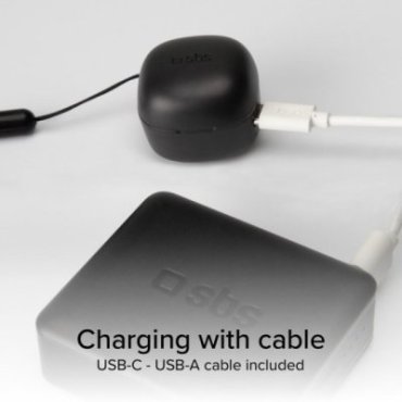 Mini TWS earphones with 200 mAh charging case