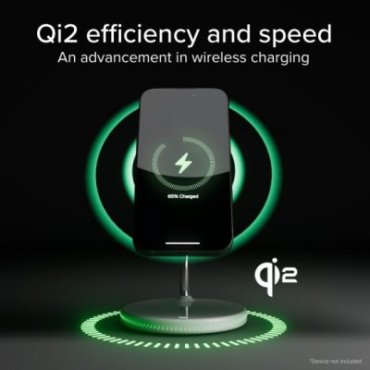 Qi2 2x1 Wireless Charging Station for iPhone 16/15/14/13/12, Android smartphones and wireless earphones