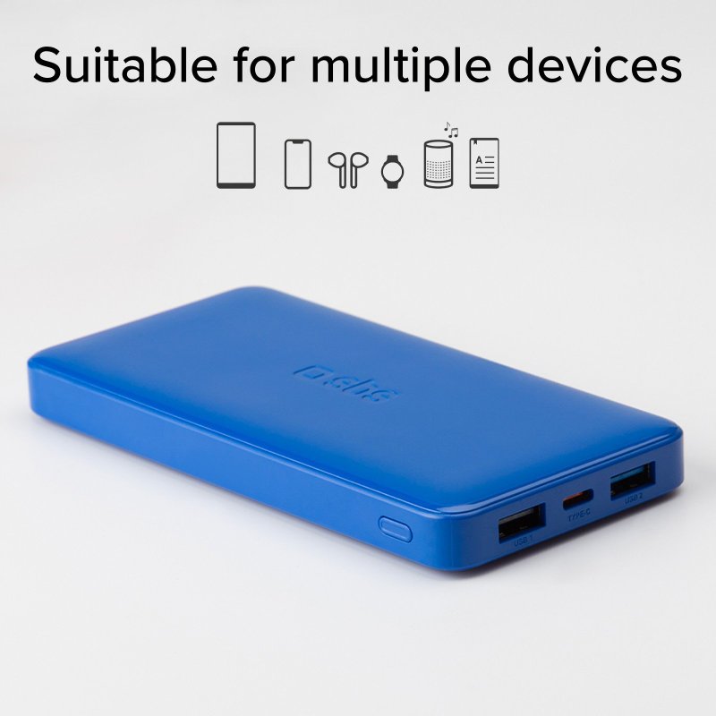 Fast charge powerbank: 10,000 mAh, 2 USBs