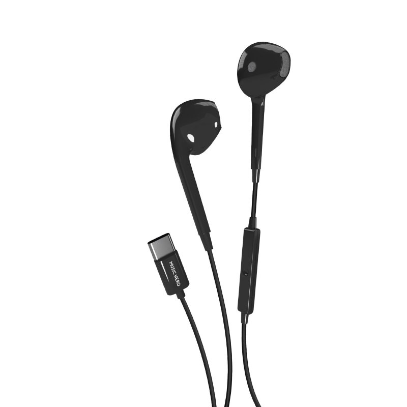 Wired earphones with USB-C connector