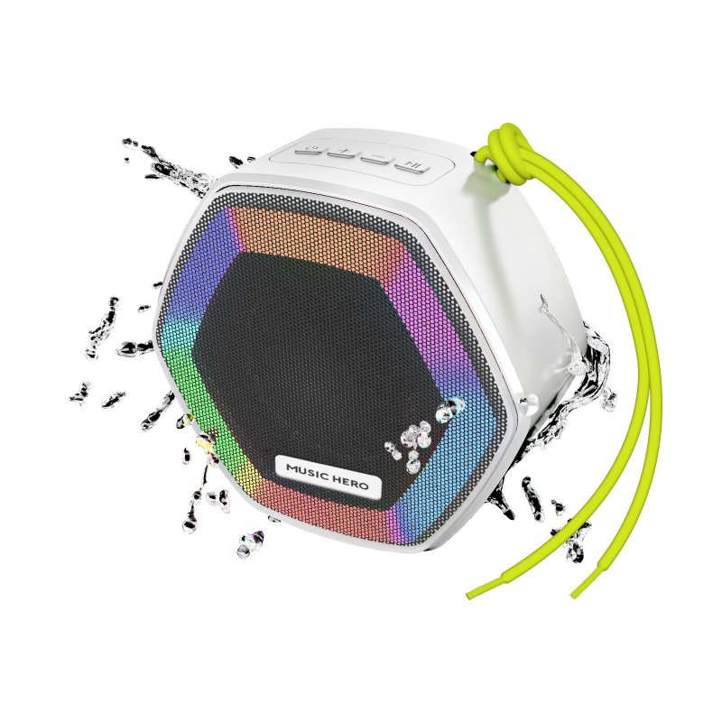 IBIZA 5W wireless speaker with multi-coloured LEDs