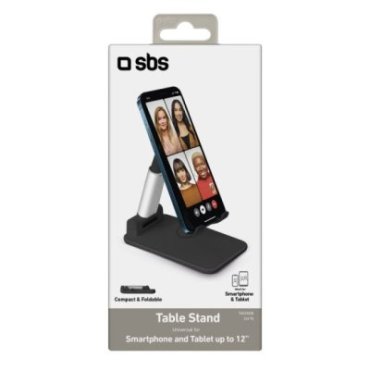 Portable desktop stand for smartphones and tablets up to 12\"