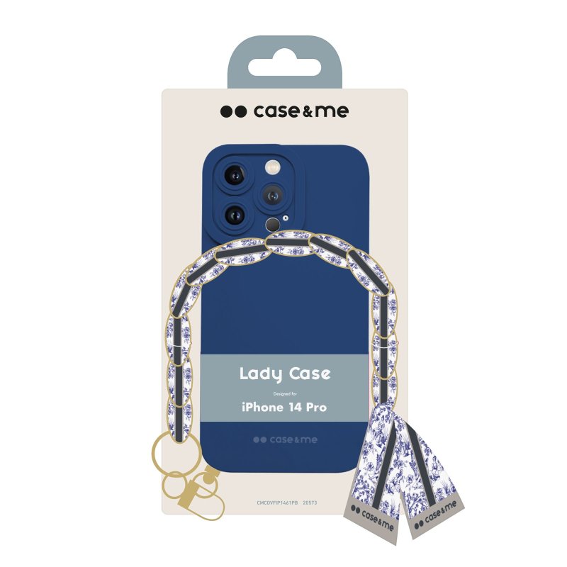 iPhone 14 Pro cover with wrist chain and foulard