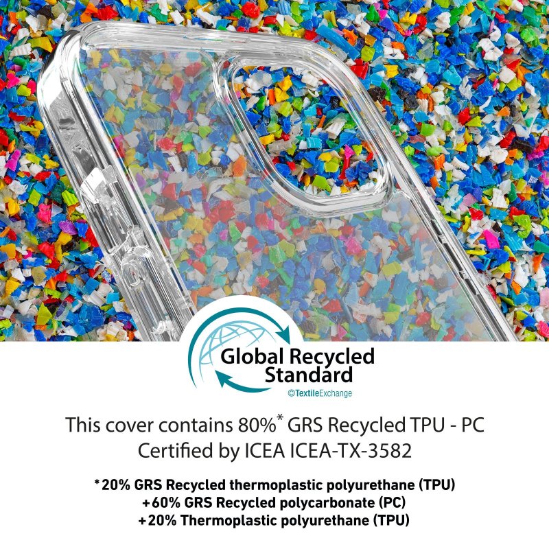 Eco-sustainable cover made from recycled materials for iPhone 15 Pro Max