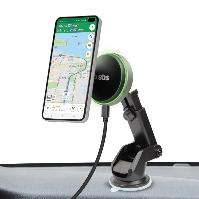 Support iPhone Magnétique pour Voiture + Chargeur Magsafe