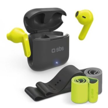 Kit con auricolari True Wireless Stereo e fasce elastiche