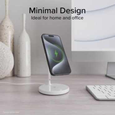 Qi2 2x1 Wireless Charging Station for iPhone 16/15/14/13/12, Android smartphones and wireless earphones