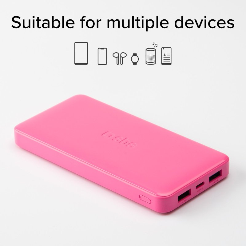 Fast charge powerbank: 10,000 mAh, 2 USBs