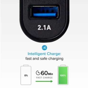 Battery charger for car, Type-C – USB from 2.1A