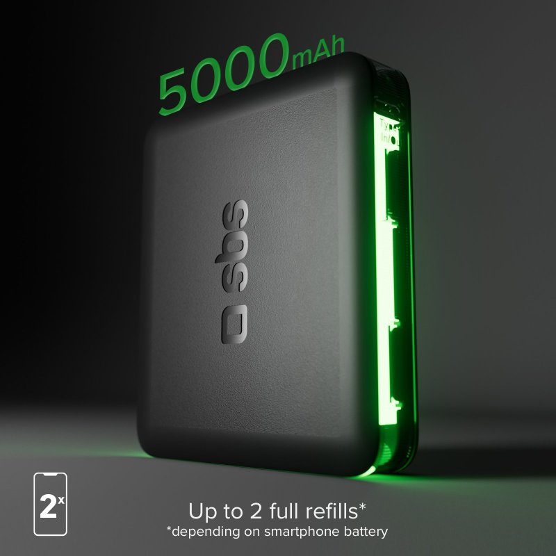 High density 5000 mAh powerbank