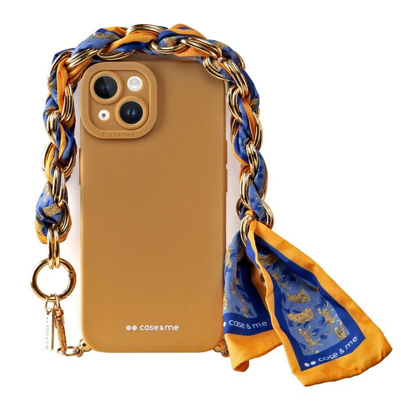 iPhone 14 cover with wrist chain and foulard