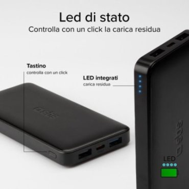 Fast charge powerbank: 10,000 mAh, 2 USBs