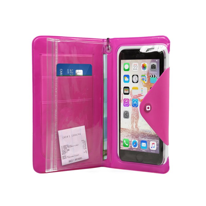 Splash-resistant transparent universal case