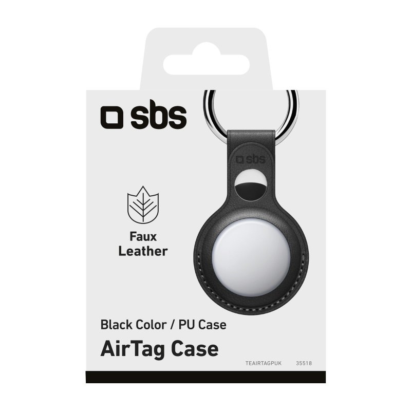 CRONG Apple AirTag Cuir Case avec porte-clés - Cuir (bleu marine) - ✓