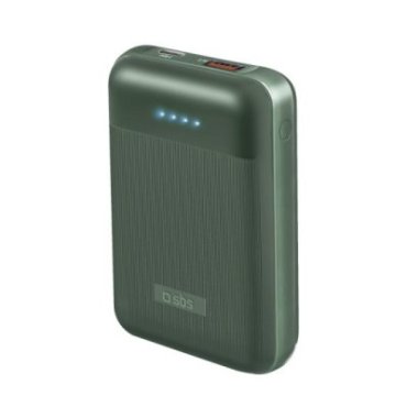 Power Delivery 20W 10,000 mAh power bank, soft touch finish and knurled