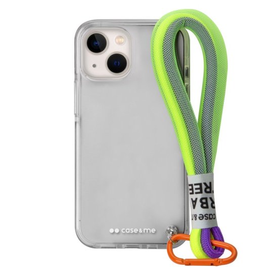 COQUE SILICONE AVEC TOUR DE COU ET TOUR DE POIGNET INCLUS POUR IPHONE 14  PRO VERT