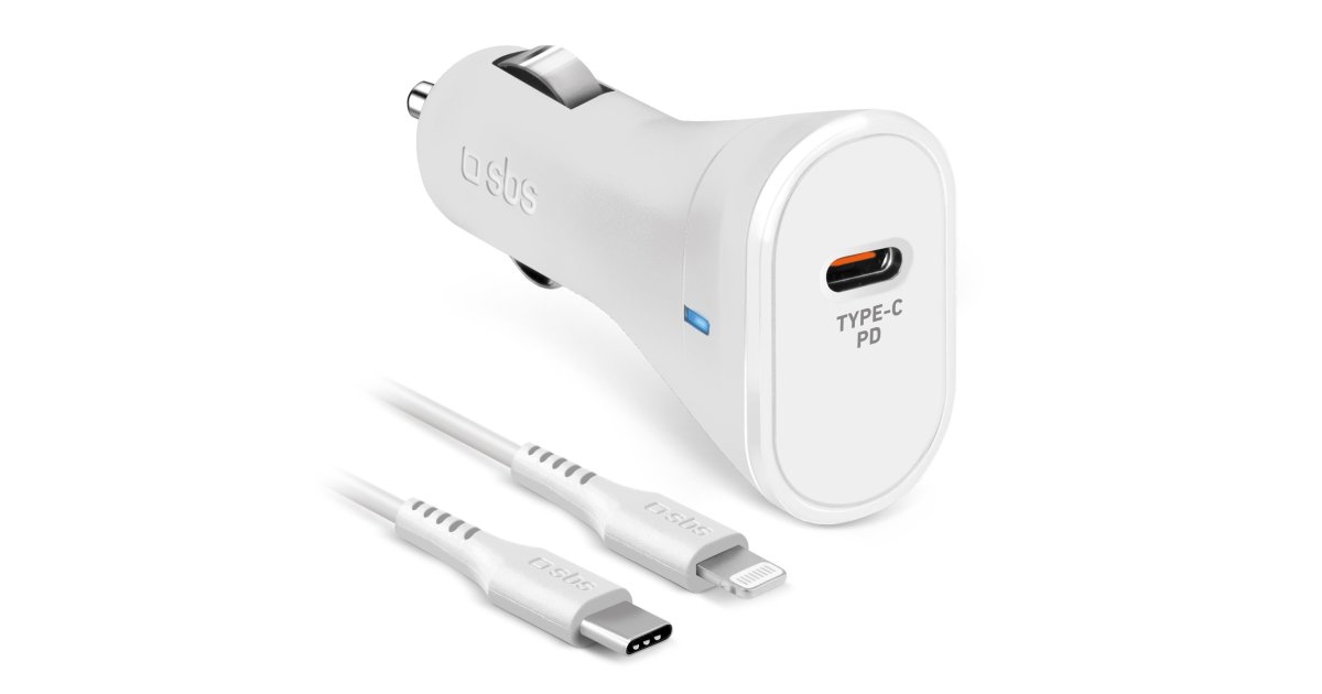 USB-C-Ladegerät fürs Auto USB-C-Lightning-Kabel mit