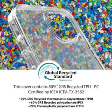 Eco-sustainable cover made from recycled materials for iPhone 15 Pro Max