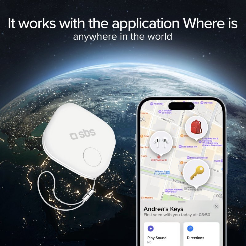 Tracker compatible with Apple Find My technology