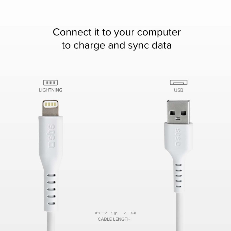 USB - Lightning cable for data and charging