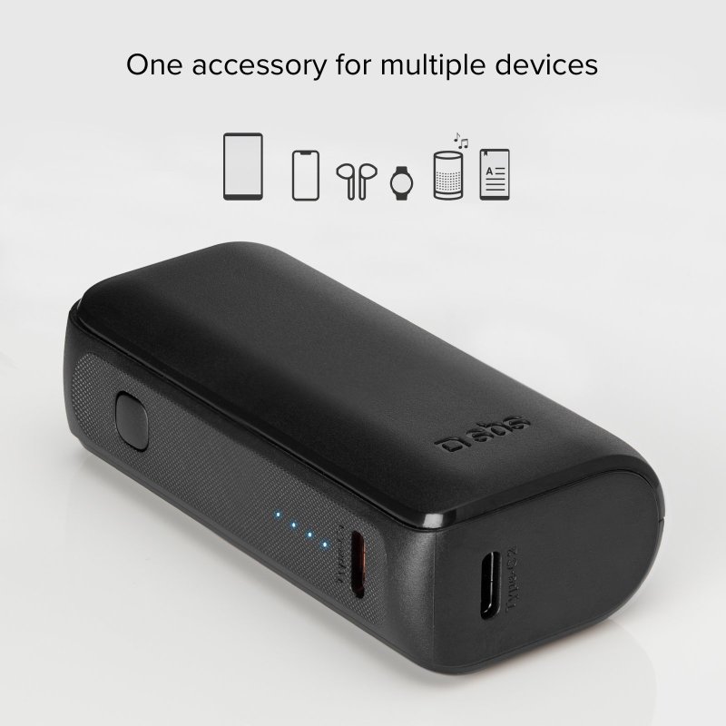 Ultra-compact 5,000 mAh power bank