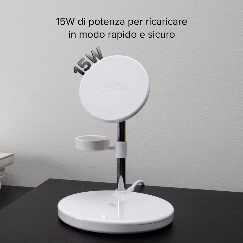 3-in-1 vertical wireless charging station