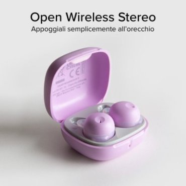 OWS earphones with ear hooks and charging case