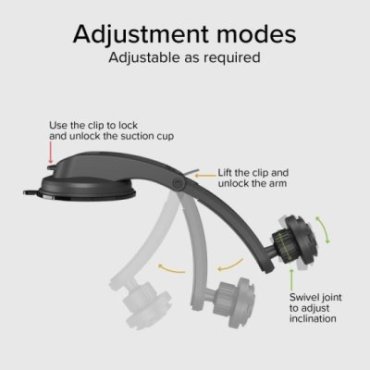 Holder for car windscreen or dashboard with LockPro locking system