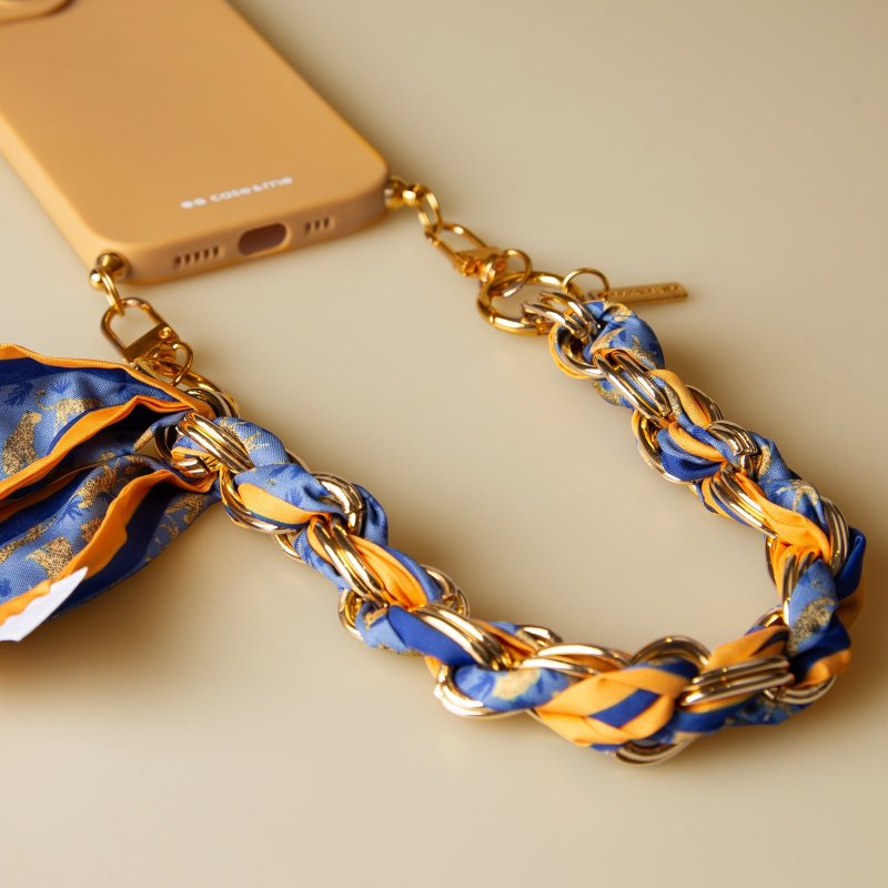 iPhone 14 cover with wrist chain and foulard