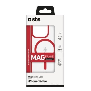 Cover for iPhone 16 Pro with coloured edges compatible with MagSafe charging