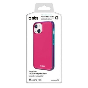 Compostable cover with transparent colored finish for iPhone 13 Mini