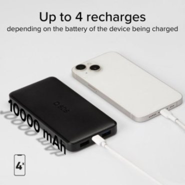 Fast charge powerbank: 10,000 mAh, 2 USBs