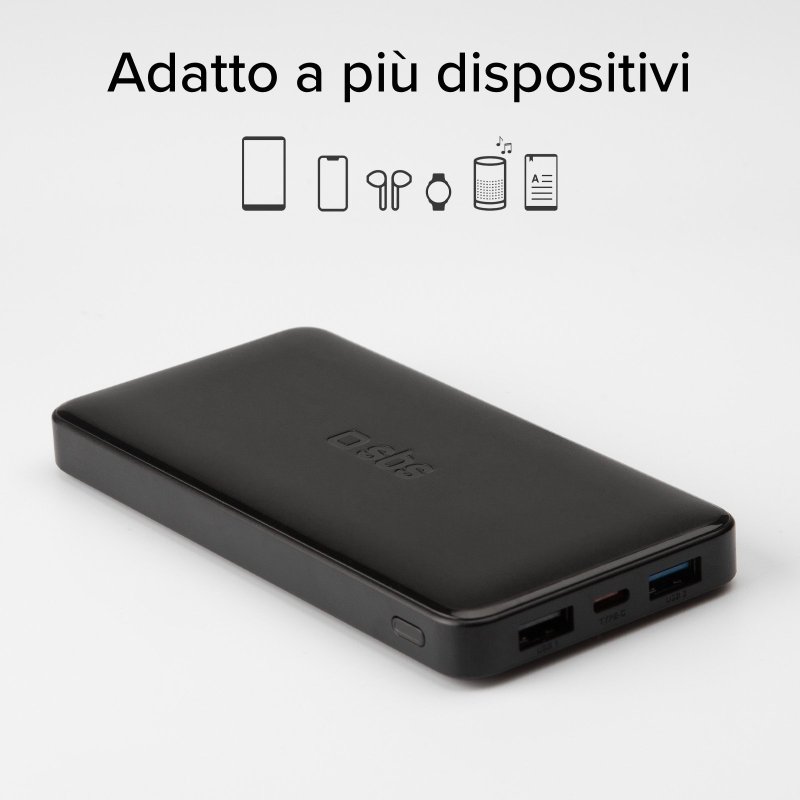 Fast charge powerbank: 10,000 mAh, 2 USBs