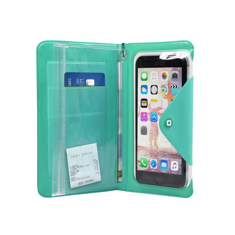 Splash-resistant transparent universal case