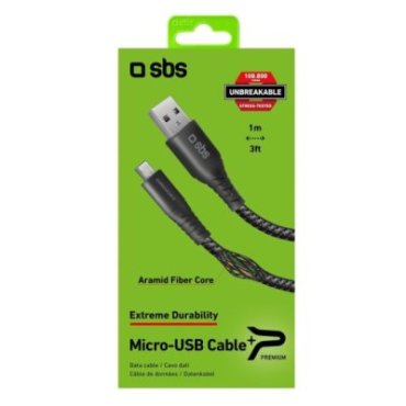 USB - Micro USB cable in aramid fibre