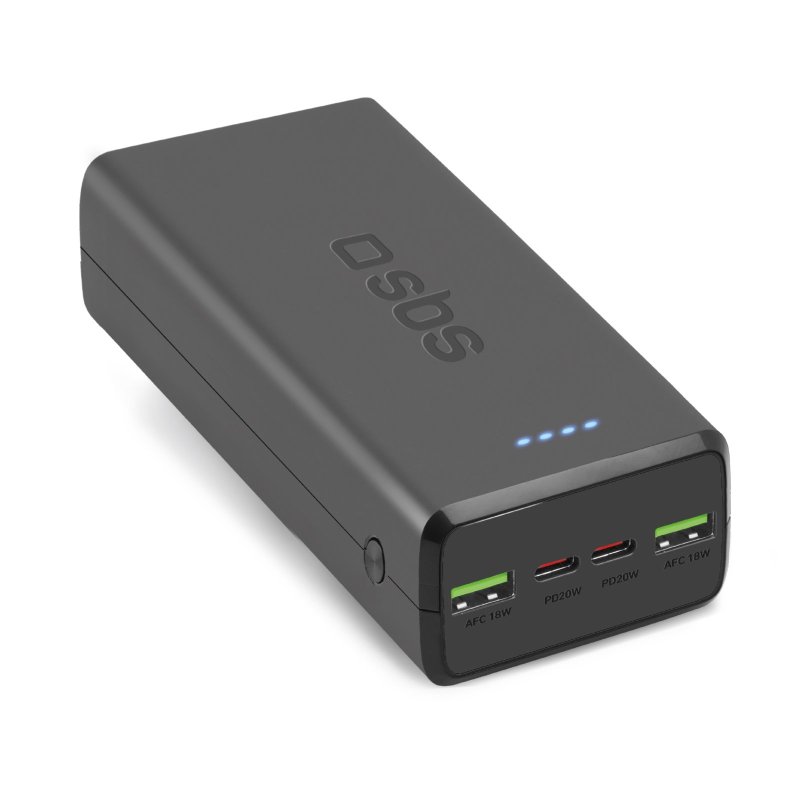SBS Fast Charge - Batterie externe Triple USB / USB-C 10.000 mAh
