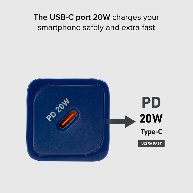 20W GaN Battery Charger - Ultra-fast charge with Power Delivery