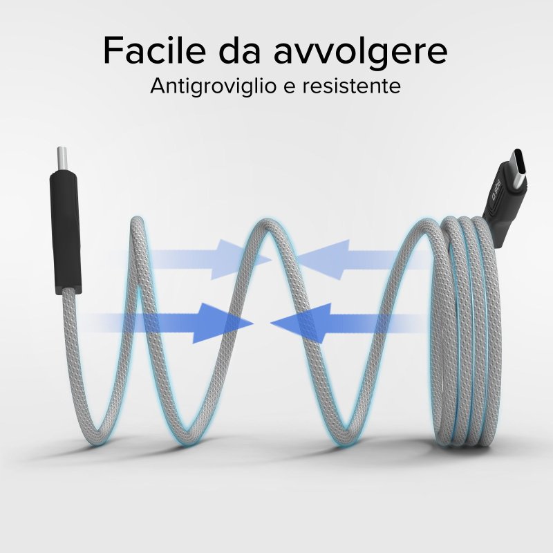 USB-C - USB-C cable with magnetic finish, 1 metre