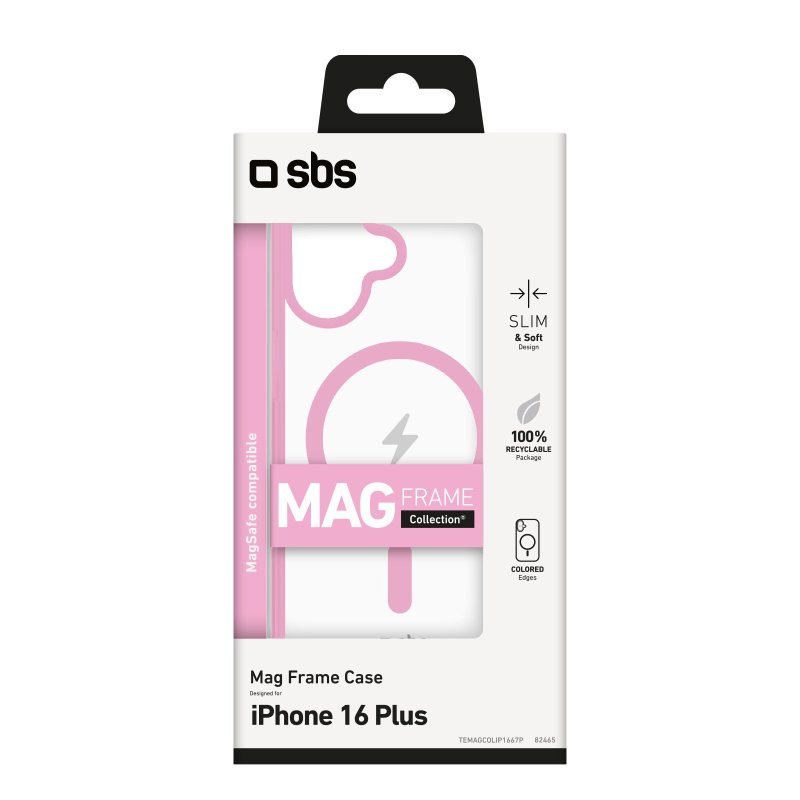 Cover for iPhone 16 Plus with coloured edges compatible with MagSafe charging