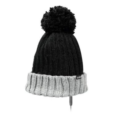 Winter hat with built-in stereo headphones and microphone