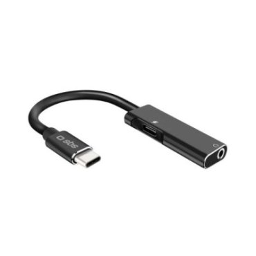 USB-C-Stecker auf Klinkenbuchse 3,5 mm mit USB-C-Ladeanschluss