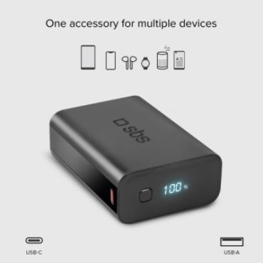 Power Bank 20,000 mAh - with Power Delivery technology and LCD display