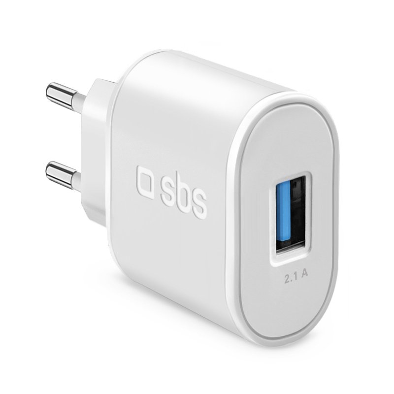 Travel charger with EU plug and 1 USB output