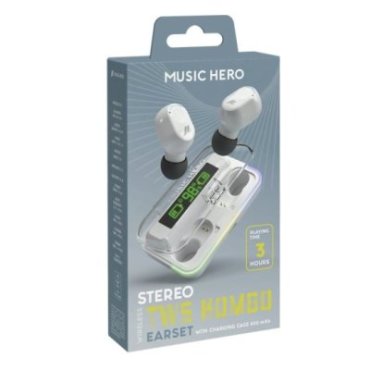 TWS earphones with charging case and LCD screen