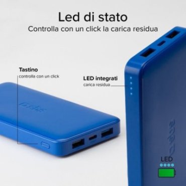 Fast charge powerbank: 10,000 mAh, 2 USBs