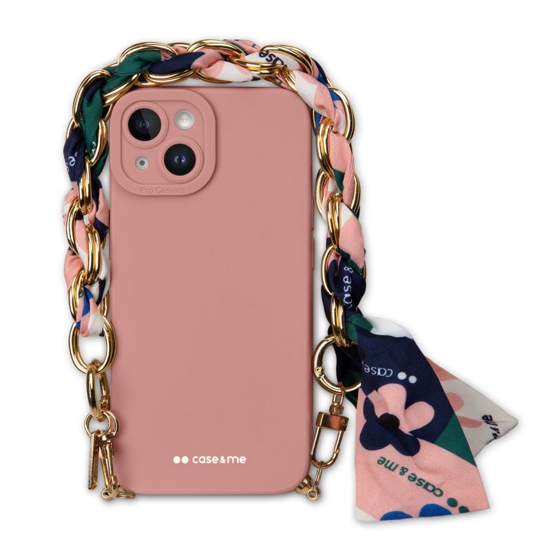 iPhone 14 cover with wrist chain and foulard